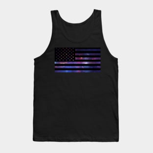 American Flag - Galaxy Tank Top